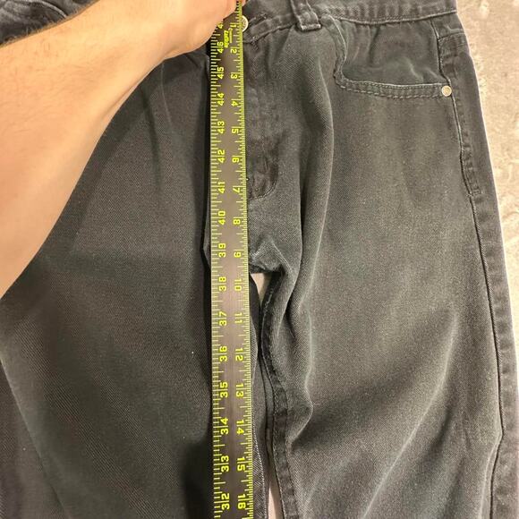 Y2K Third Rail A Zoo York Production Black Denim Jeans Size 36/30 - Picture 5 of 8